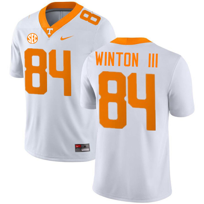 #84 Tommy Winton III UT Vols Jerseys,Tennessee Volunteers College Football Jerseys Stitched-White